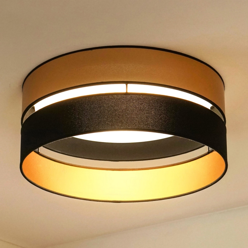 Brilagi - Plafón LED ROYAL LED/24W/230V diá. 45 cm negro/dorado