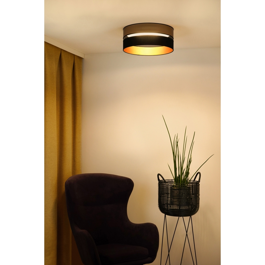 Brilagi - Plafón LED ROYAL LED/24W/230V diá. 45 cm negro/dorado