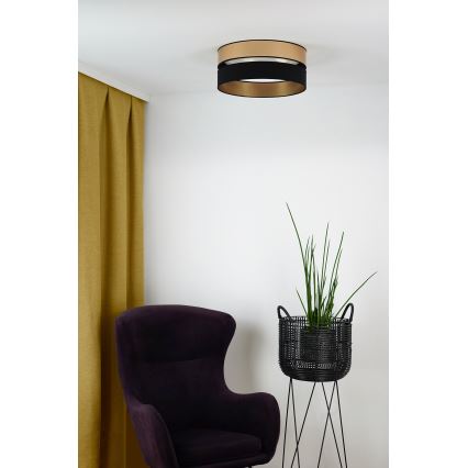 Brilagi - Plafón LED ROYAL LED/24W/230V diá. 45 cm negro/dorado