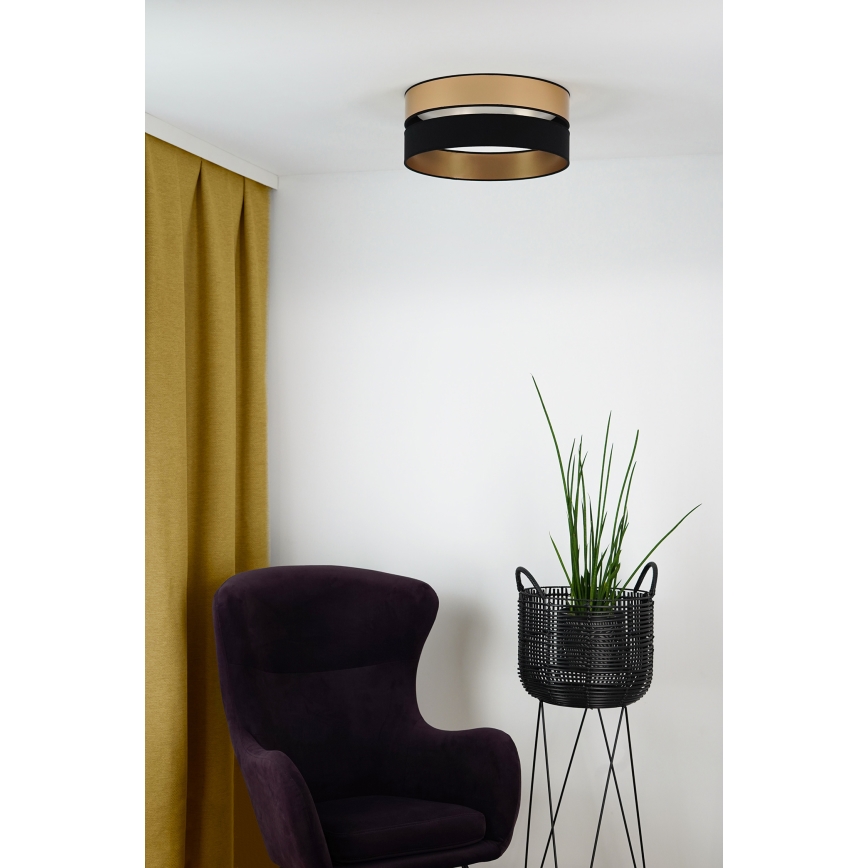 Brilagi - Plafón LED ROYAL LED/24W/230V diá. 45 cm negro/dorado