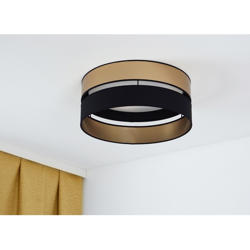 Brilagi - Plafón LED ROYAL LED/24W/230V diá. 45 cm negro/dorado