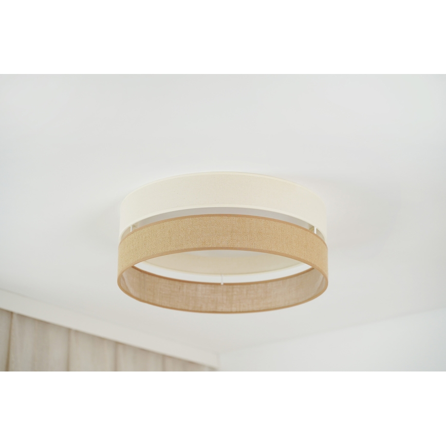 Brilagi - Plafón LED ROYAL YUTE LED/24W/230V diá. 45 cm beige/color crema