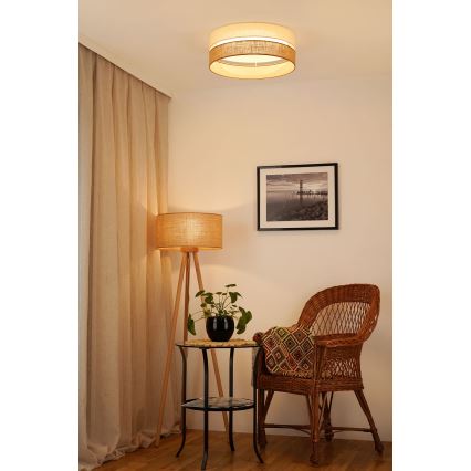 Brilagi - Plafón LED ROYAL YUTE LED/24W/230V diá. 45 cm beige/color crema