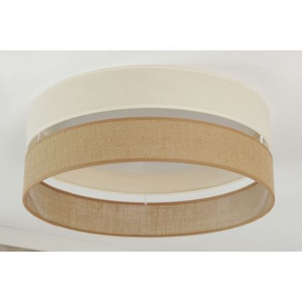 Brilagi - Plafón LED ROYAL YUTE LED/24W/230V diá. 45 cm beige/color crema