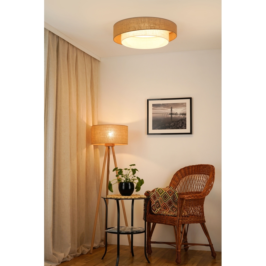 Brilagi - Plafón LED SHINE LED/24W/230V diá. 60 cm beige/color crema