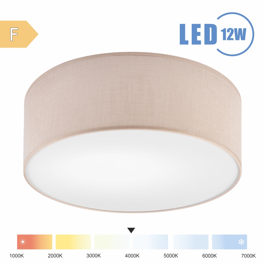 Brilagi - Plafón LED SIRIJA LED/12W/230V diá. 35 cm beige
