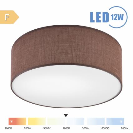 Brilagi - Plafón LED SIRIJA LED/12W/230V diá. 35 cm marrón