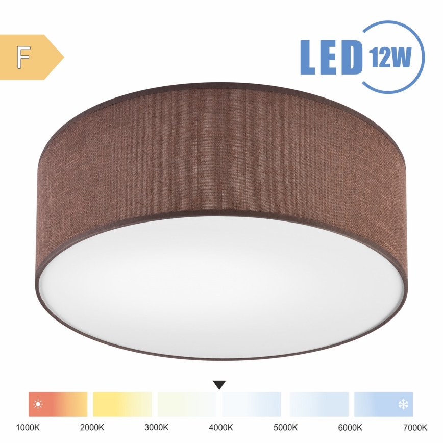 Brilagi - Plafón LED SIRIJA LED/12W/230V diá. 35 cm marrón