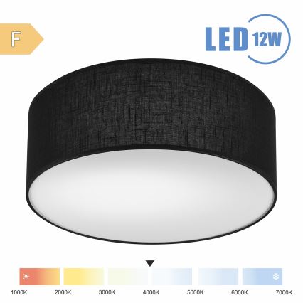 Brilagi - Plafón LED SIRIJA LED/12W/230V diá. 35 cm negro