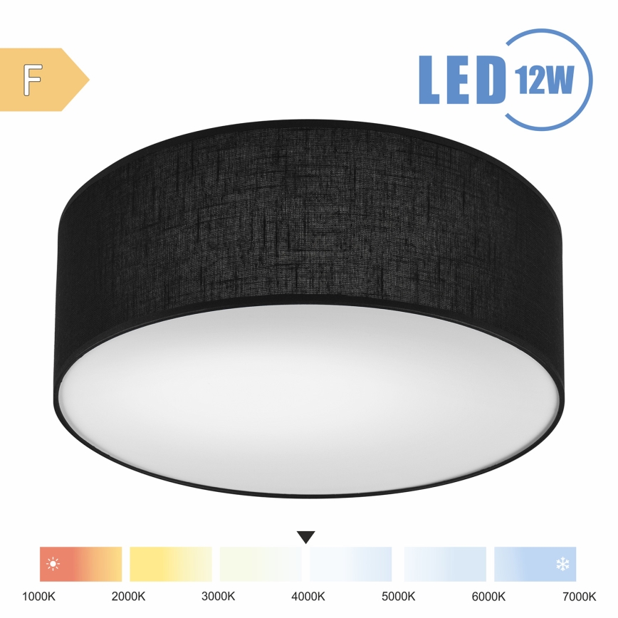 Brilagi - Plafón LED SIRIJA LED/12W/230V diá. 35 cm negro
