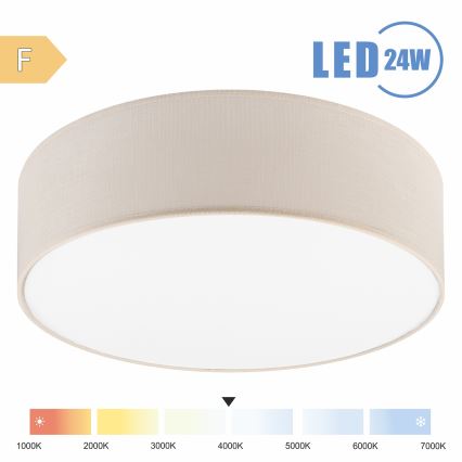 Brilagi - Plafón LED SIRIJA LED/24W/230V diá. 45 cm color crema