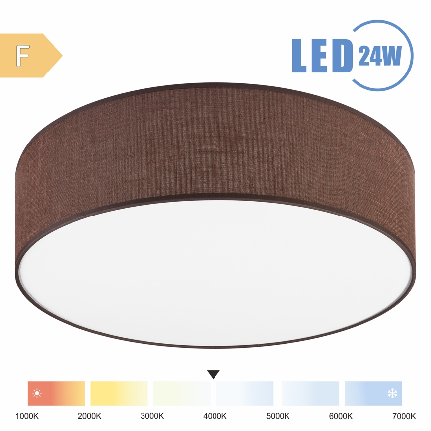 Brilagi - Plafón LED SIRIJA LED/24W/230V diá. 45 cm marrón