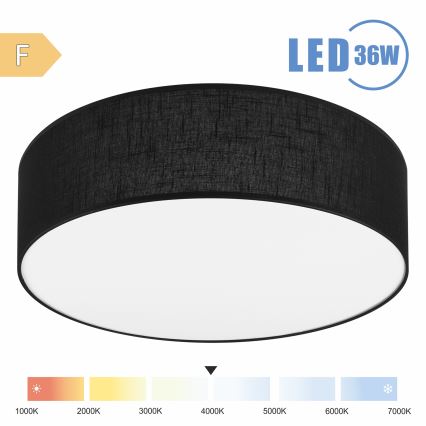 Brilagi - Plafón LED SIRIJA LED/36W/230V diá. 45 cm negro