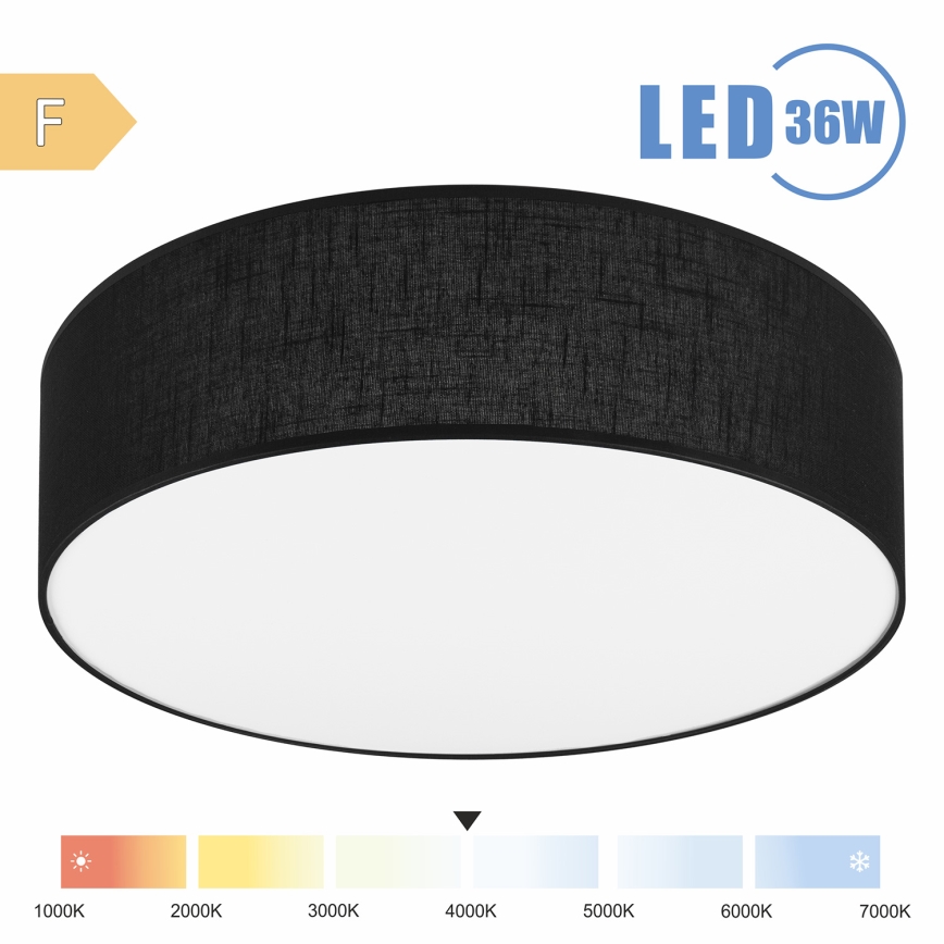Brilagi - Plafón LED SIRIJA LED/36W/230V diá. 45 cm negro