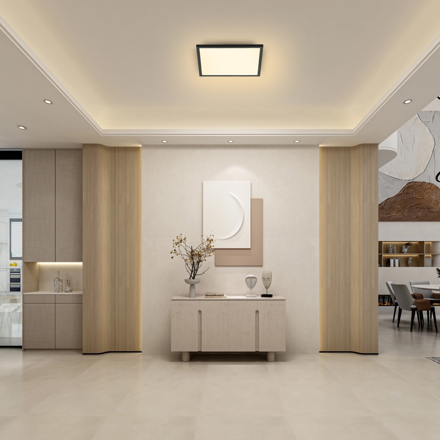 Brilagi - Plafón LED SLIMFRAME LED/25W/230V 30x30 cm negro