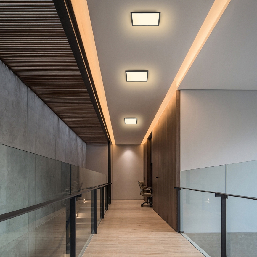 Brilagi - Plafón LED SLIMFRAME LED/25W/230V 30x30 cm negro