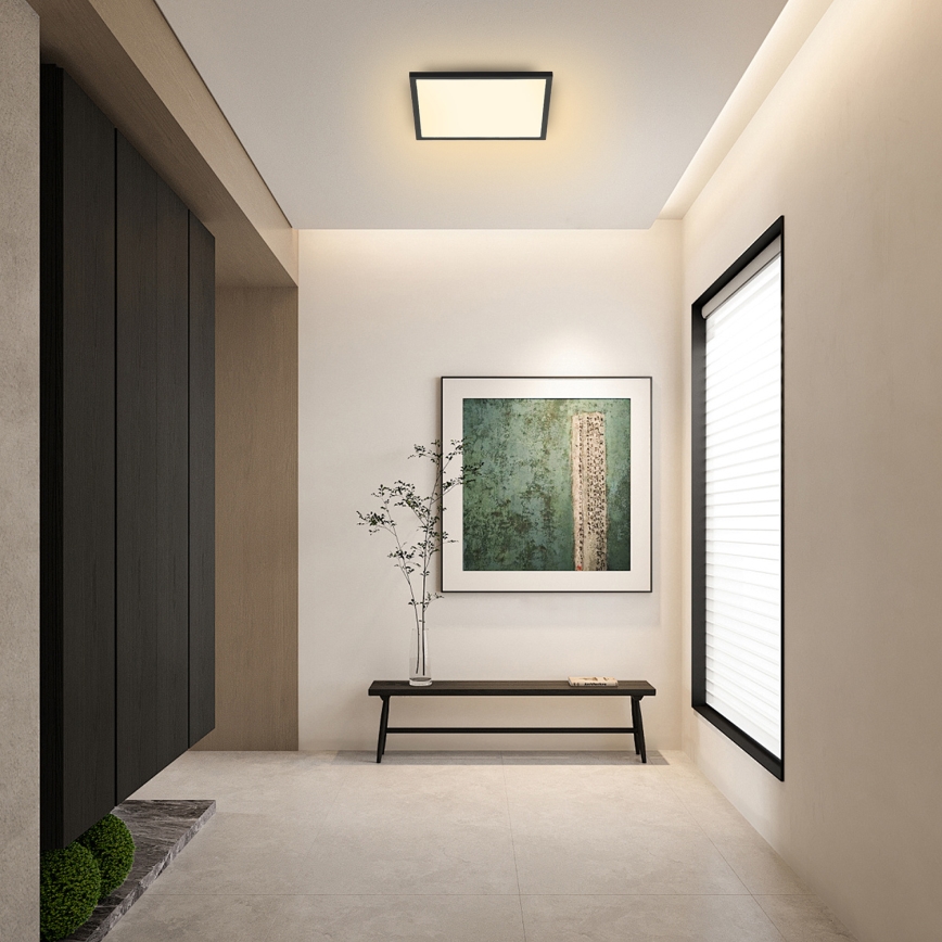 Brilagi - Plafón LED SLIMFRAME LED/25W/230V 30x30 cm negro