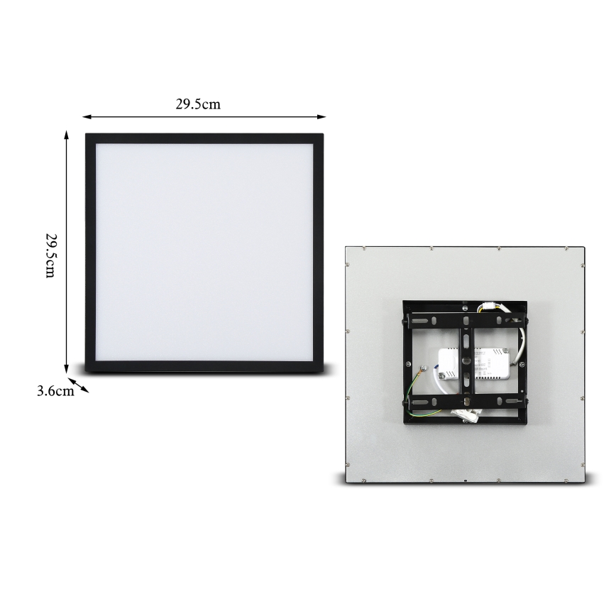 Brilagi - Plafón LED SLIMFRAME LED/25W/230V 30x30 cm negro