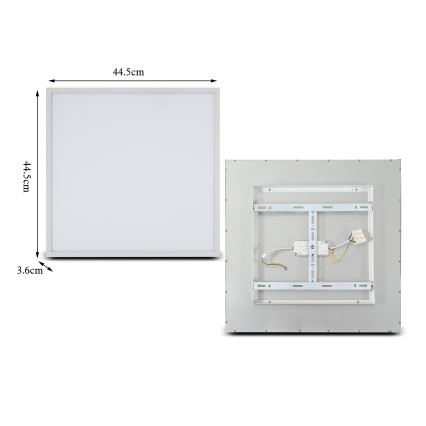 Brilagi - Plafón LED SLIMFRAME LED/36W/230V 45x45 cm blanco