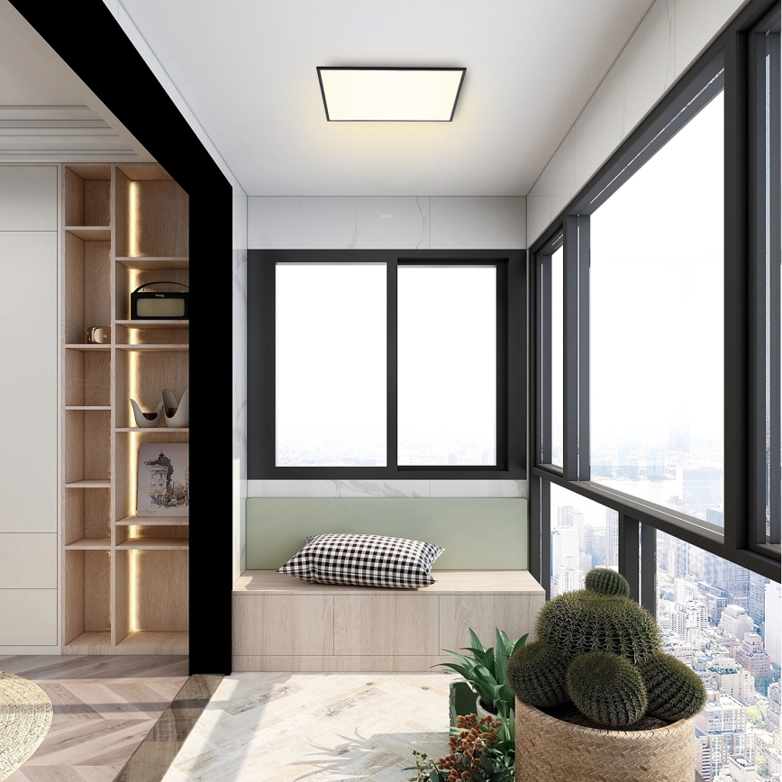 Brilagi - Plafón LED SLIMFRAME LED/36W/230V 45x45 cm negro