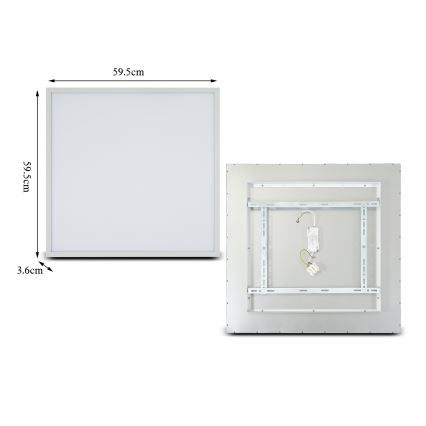 Brilagi - Plafón LED SLIMFRAME LED/58W/230V 60x60 cm blanco