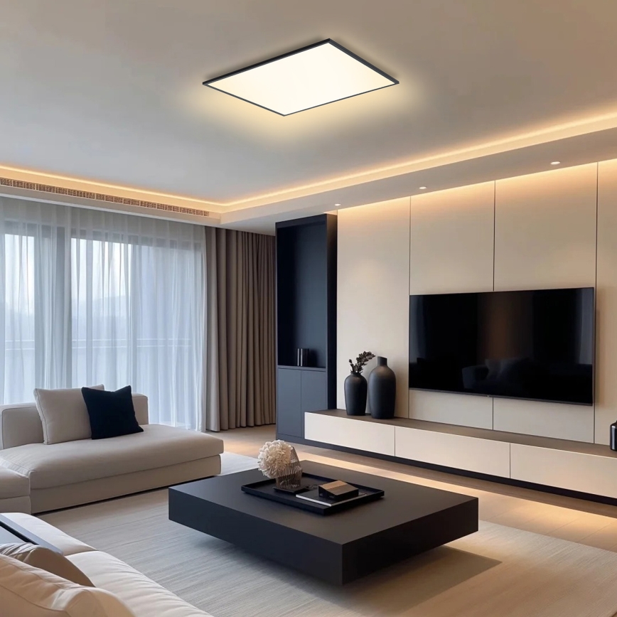 Brilagi - Plafón LED SLIMFRAME LED/58W/230V 60x60 cm negro