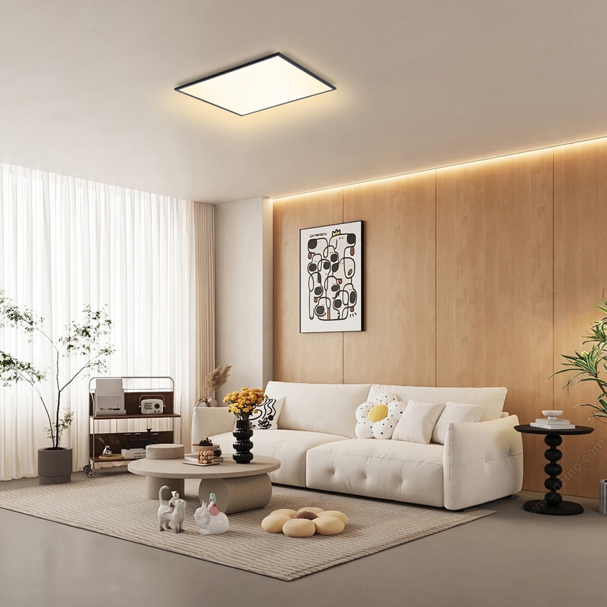 Brilagi - Plafón LED SLIMFRAME LED/58W/230V 60x60 cm negro