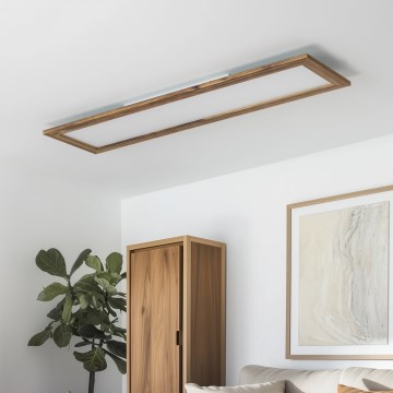 Brilagi - Plafón LED SLIMFRAME WOOD LED/58W/230V 124x34 cm marrón