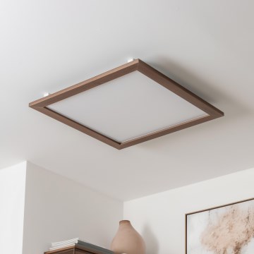Brilagi - Plafón LED SLIMFRAME WOOD LED/58W/230V 64x64 cm marón oscuro