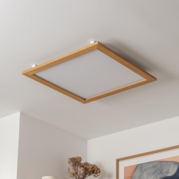 Brilagi - Plafón LED SLIMFRAME WOOD LED/58W/230V 64x64 cm marrón