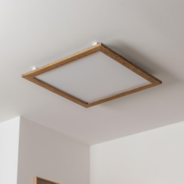Brilagi - Plafón LED SLIMFRAME WOOD LED/58W/230V 64x64 cm marrón