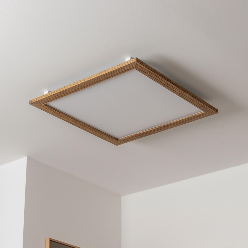 Brilagi - Plafón LED SLIMFRAME WOOD LED/58W/230V 64x64 cm marrón