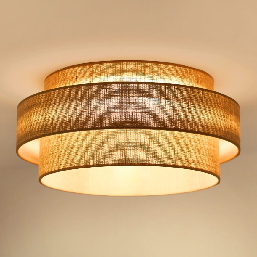 Brilagi - Plafón LED SPACE YUTE LED/12W/230V diá. 50 cm 3000K/4000K/6400K beige