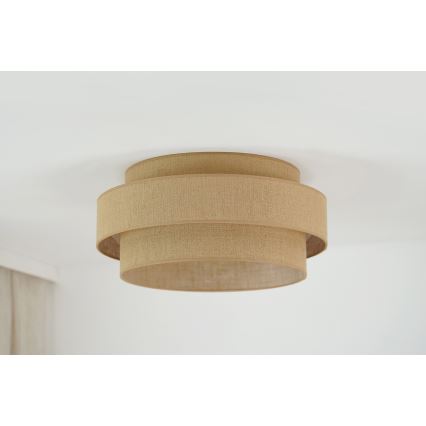 Brilagi - Plafón LED SPACE YUTE LED/12W/230V diá. 50 cm 3000K/4000K/6400K beige