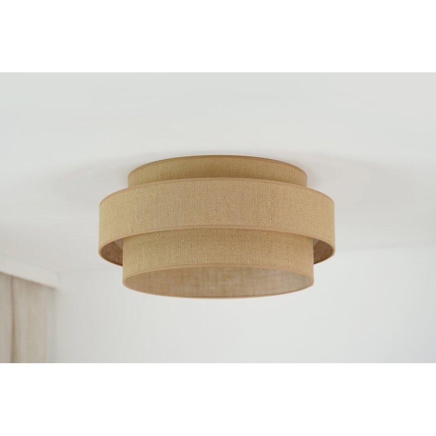 Brilagi - Plafón LED SPACE YUTE LED/12W/230V diá. 50 cm 3000K/4000K/6400K beige
