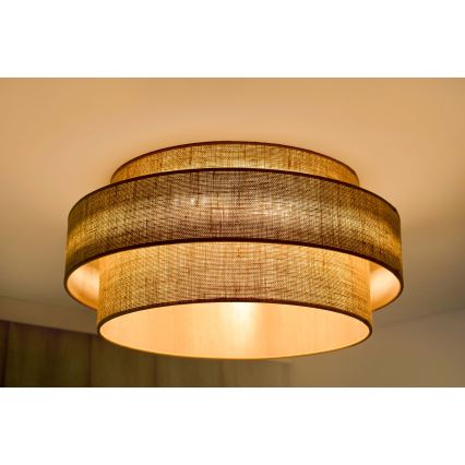Brilagi - Plafón LED SPACE YUTE LED/12W/230V diá. 50 cm 3000K/4000K/6400K beige