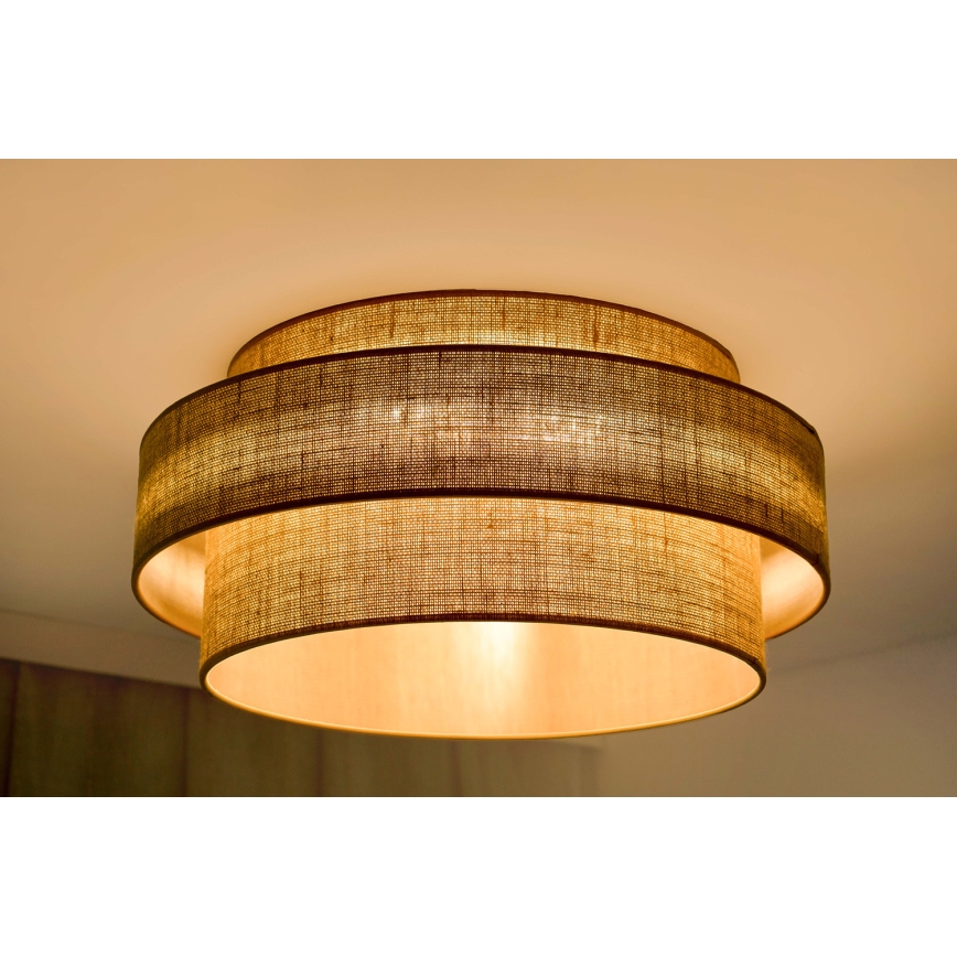 Brilagi - Plafón LED SPACE YUTE LED/12W/230V diá. 50 cm 3000K/4000K/6400K beige