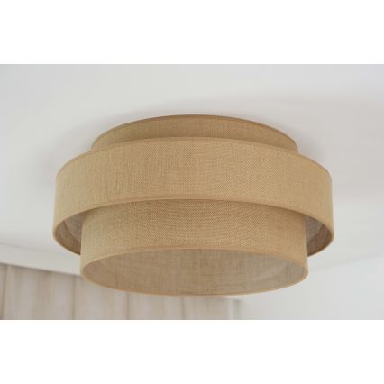 Brilagi - Plafón LED SPACE YUTE LED/12W/230V diá. 50 cm 3000K/4000K/6400K beige