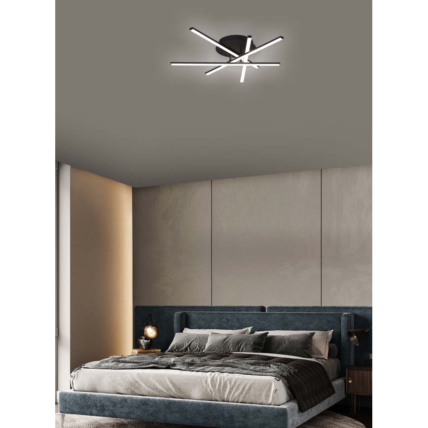 Brilagi - Plafón LED STRIPES LED/40W/230V negro