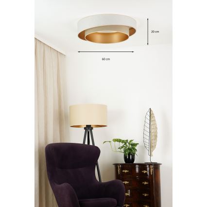 Brilagi - Plafón LED VEGAS SHINE LED/24W/230V diá. 60 cm beige/color crema