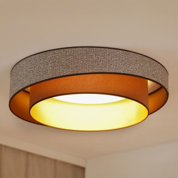 Brilagi - Plafón LED VEGAS SHINE LED/24W/230V diá. 60 cm marrón