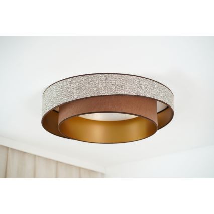 Brilagi - Plafón LED VEGAS SHINE LED/24W/230V diá. 60 cm marrón
