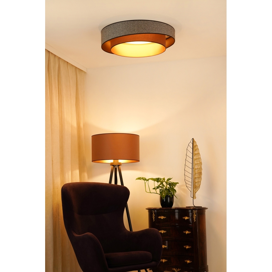 Brilagi - Plafón LED VEGAS SHINE LED/24W/230V diá. 60 cm marrón