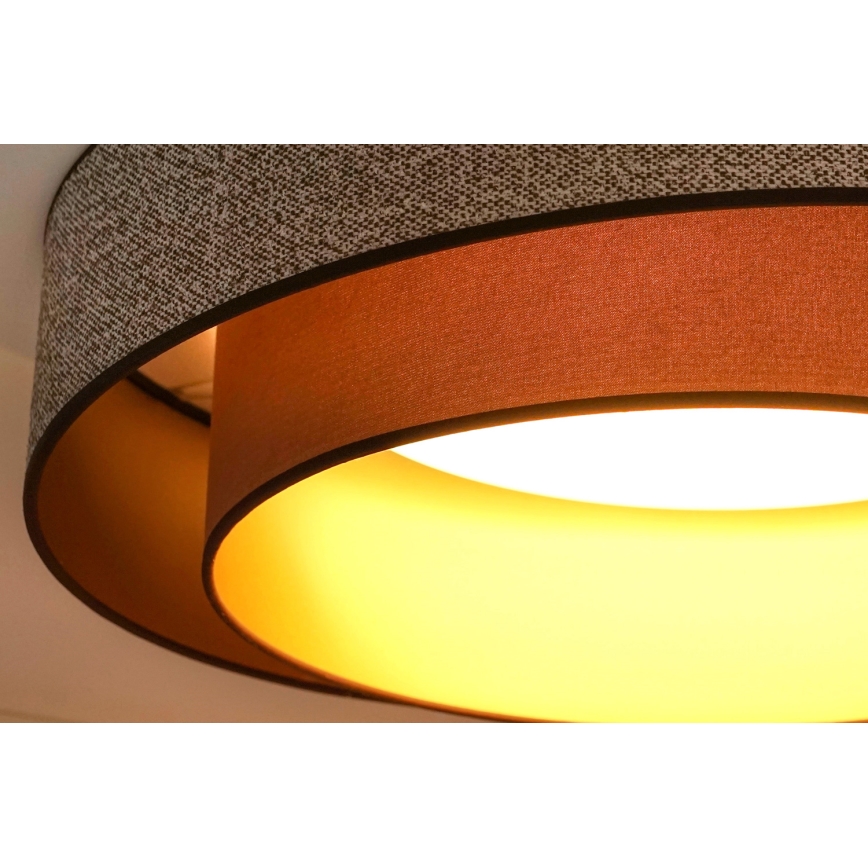 Brilagi - Plafón LED VEGAS SHINE LED/24W/230V diá. 60 cm marrón