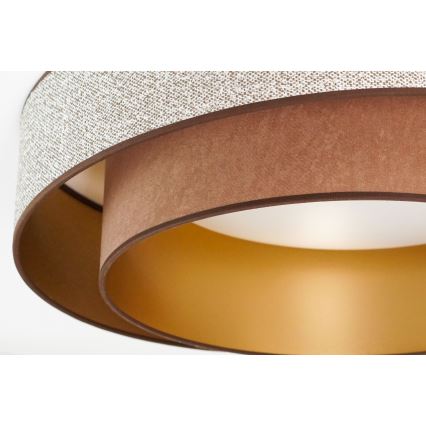 Brilagi - Plafón LED VEGAS SHINE LED/24W/230V diá. 60 cm marrón