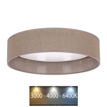 Brilagi - Plafón LED VELVET LED/12W/230V 30 cm 3000K/4000K/6400K marrón