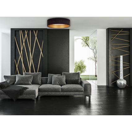 Brilagi - Plafón LED VELVET LED/12W/230V d. 30 cm 3000K/4000K/6400K negro/dorado