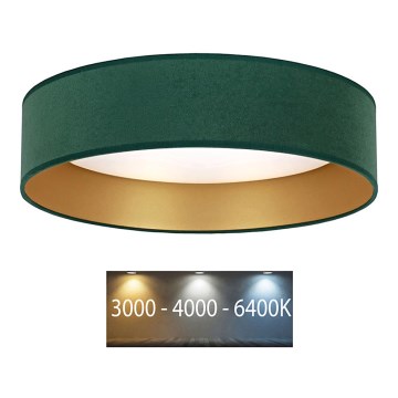 Brilagi - Plafón LED VELVET LED/12W/230V d. 30 cm 3000K/4000K/6400K verde/dorado