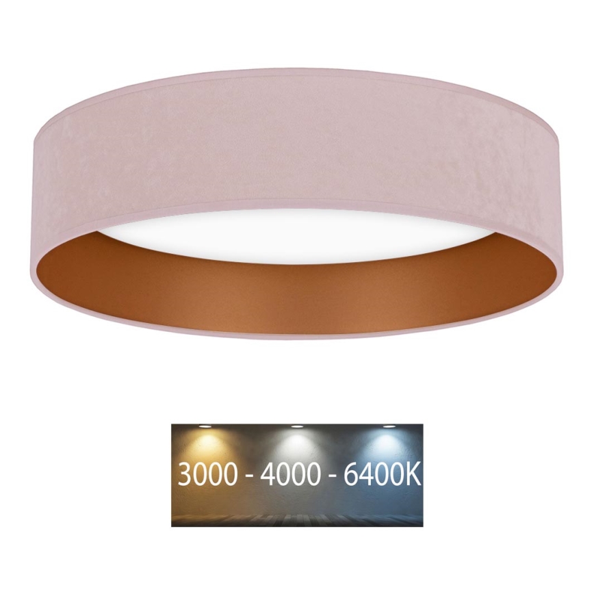 Brilagi - Plafón LED VELVET LED/24W/230V 3000/4000/6400K rosa/dorado