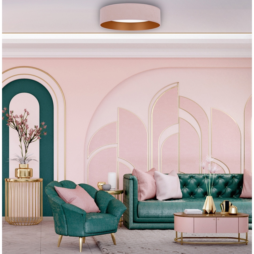 Brilagi - Plafón LED VELVET LED/24W/230V 3000/4000/6400K rosa/dorado
